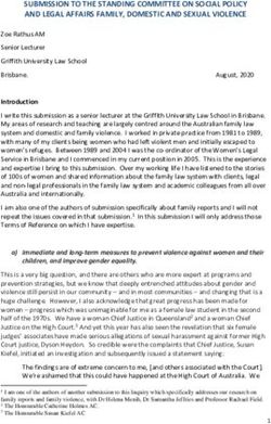 SUBMISSION TO THE STANDING COMMITTEE ON SOCIAL POLICY AND LEGAL AFFAIRS FAMILY, DOMESTIC AND SEXUAL VIOLENCE