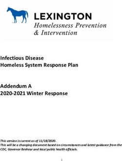 Infectious Disease Homeless System Response Plan Addendum A 2020-2021 Winter Response