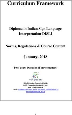 Curriculum Framework Diploma in Indian Sign Language Interpretation-DISLI Norms, Regulations & Course Content