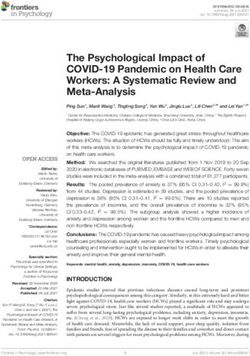 The Psychological Impact of COVID-19 Pandemic on Health Care Workers: A Systematic Review and Meta-Analysis