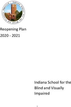 Reopening Plan 2020 2021 - Indiana School for the Blind and Visually Impaired - IN.gov