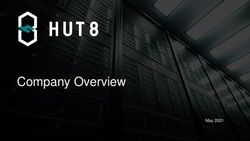 Company Overview May 2021 - Hut 8 Mining