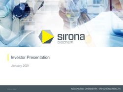 Investor Presentation - January 2021 - Sirona Biochem Corp