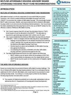 BELTLINE AFFORDABLE HOUSING ADVISORY BOARD AFFORDABLE HOUSING TRUST FUND RECOMMENDATIONS
