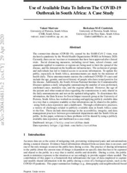 Use of Available Data To Inform The COVID-19 Outbreak in South Africa: A Case Study