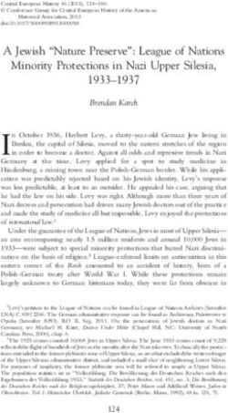 A Jewish "Nature Preserve": League of Nations Minority Protections in Nazi Upper Silesia, 1933-1937