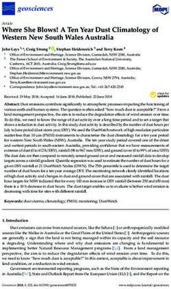 Where She Blows! A Ten Year Dust Climatology of Western New South Wales Australia - MDPI