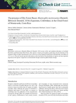 The presence of Dry Forest Racer, Masticophis mentovarius (Dum&eacute;ril, Bibron & Dum&eacute;ril, 1854) (Squamata, Colubridae), in the Cloud Forest of ...