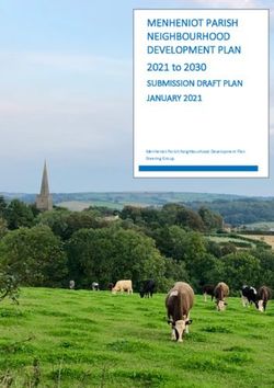 MENHENIOT PARISH NEIGHBOURHOOD DEVELOPMENT PLAN - 2021 to 2030 SUBMISSION DRAFT PLAN JANUARY 2021