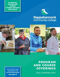 PROGRAM AND COURSE OFFERINGS - FALL/WINTER 2021 - IN-PERSON, ONLINE AND HYBRID COURSE OPTIONS - Rappahannock ...
