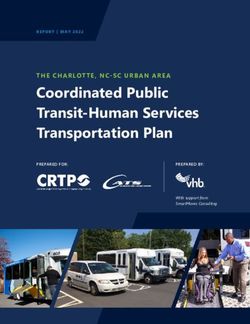 Coordinated Public Transit-Human Services Transportation Plan - THE CHARLOTTE, NC-SC URBAN AREA