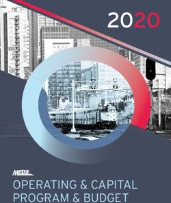 2020 OPERATING & CAPITAL PROGRAM & BUDGET - Metra