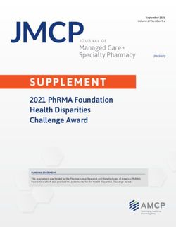 SUPPLEMENT 2021 PHRMA FOUNDATION HEALTH DISPARITIES CHALLENGE AWARD