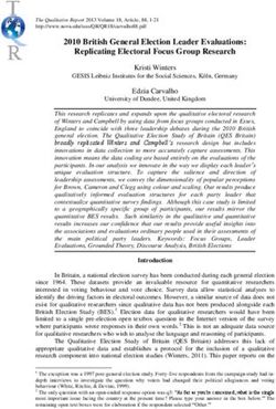 2010 British General Election Leader Evaluations: Replicating Electoral Focus Group Research