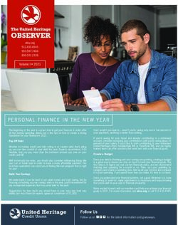 PERSONAL FINANCE IN THE NEW YEAR - United Heritage ...