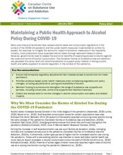 Maintaining a Public Health Approach to Alcohol Policy During COVID-19