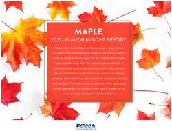 MAPLE 2021 FLAVOR INSIGHT REPORT