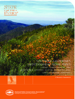 SOUTHERN CALIFORNIA'S MEDITERRANEAN BIOME PARKS - CHANNEL ISLANDS NATIONAL PARK SANTA MONICA MOUNTAINS NATIONAL RECREATION AREA CABRILLO NATIONAL ...