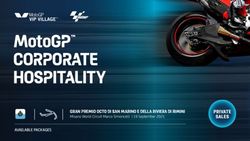 MotoGP CORPORATE HOSPITALITY - PRIVATE SALES
