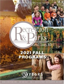 2021 FALL PROGRAMS WWW.CCRECPARK.ORG 410-386-2103 300 S. CENTER STREET, WESTMINSTER, MD 21157 - Carroll County Government