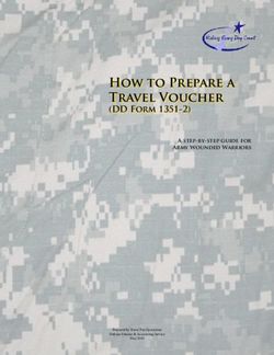 How to Prepare a Travel Voucher - (DD Form 1351-2) A step-by-step guide for Army Wounded Warriors