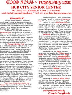 GOOD NEWS FEBRUARY 2020 - HUB CITY SENIOR CENTER