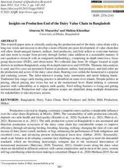 Insights on Production End of the Dairy Value Chain in Bangladesh