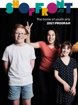 2021 PROGRAM The home of youth arts - Shopfront