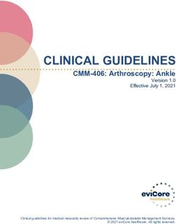 CLINICAL GUIDELINES CMM-406: Arthroscopy: Ankle Version 1.0 Effective July 1, 2021 - eviCore
