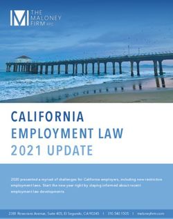 CALIFORNIA EMPLOYMENT LAW 2021 UPDATE - The Maloney Firm APC