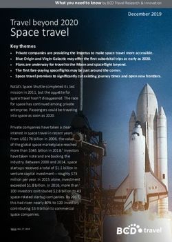 Space travel Travel beyond 2020