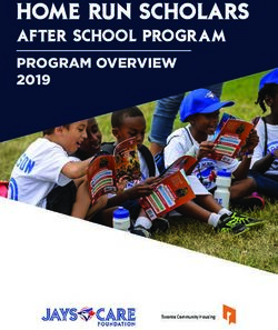 HOME RUN SCHOLARS AFTER SCHOOL PROGRAM - PROGRAM OVERVIEW 2019 - MLB.com