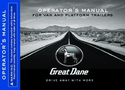 Operator's manual for van and platform trailers - drive away withmore - Great Dane Trailers