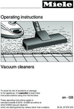Operating instructions - Vacuum cleaners