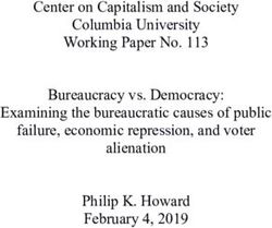 Center on Capitalism and Society Columbia University Working Paper No. 113 Bureaucracy vs. Democracy: Examining the bureaucratic causes of public ...
