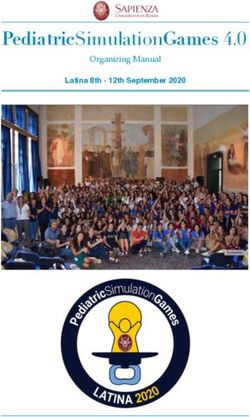 PEDIATRICSIMULATIONGAMES 4.0 - ORGANIZING MANUAL LATINA 8TH - 12TH SEPTEMBER 2020 - PEDIATRIC SIMULATION GAMES