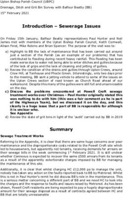 Introduction - Sewerage Issues