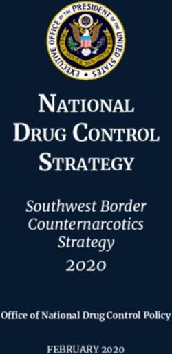 DRUG CONTROL NATIONAL STRATEGY 2020 - Trump White ...
