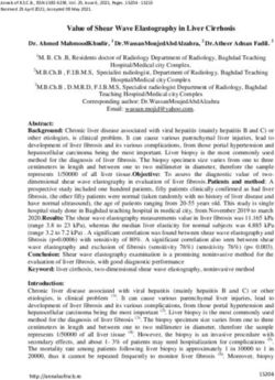 Value of Shear Wave Elastography in Liver Cirrhosis