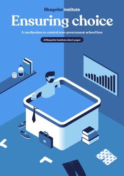 Ensuring choice A mechanism to control non-government school fees - A Blueprint Institute short paper