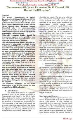 Measurements Of Optical Parameters On 40 Channel 10G Huawei DWDM System