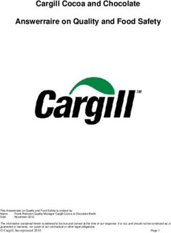 Cargill Cocoa and Chocolate Answerraire on Quality and Food Safety
