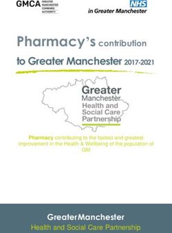 Pharmacy's contribution - to Greater Manchester 2017-2021 - Foreword