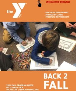INTERACTIVE WEBLINKS - 2021 FALL PROGRAM GUIDE BUTTE FAMILY YMCA | WWW.BUTTEYMCA.ORG - Butte Family YMCA