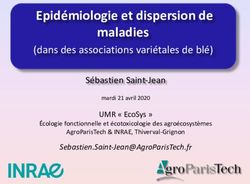 Epidémiologie et dispersion de maladies - (dans des associations variétales de blé)