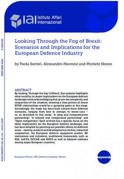 Looking Through the Fog of Brexit: Scenarios and Implications for the European Defence Industry