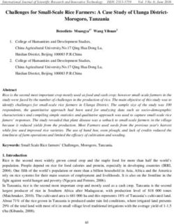 Challenges for Small-Scale Rice Farmers: A Case Study of Ulanga District-Morogoro, Tanzania