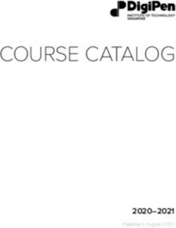 COURSE CATALOG 2020-2021 - DigiPen (Singapore)