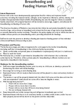 Breastfeeding and Feeding Human Milk - Child Care Health ...