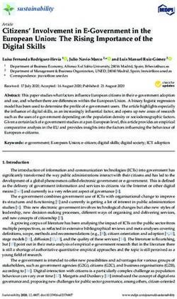 Citizens' Involvement in E-Government in the European Union: The Rising Importance of the Digital Skills - MDPI